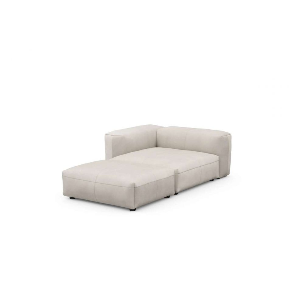 Canapé Daybed Large Cuir 'gris clair' VETSAK